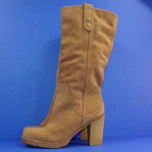 Ugg Australia Josie Knee Leather/Suede Convertible to Cuffed Boots Tan 8.5